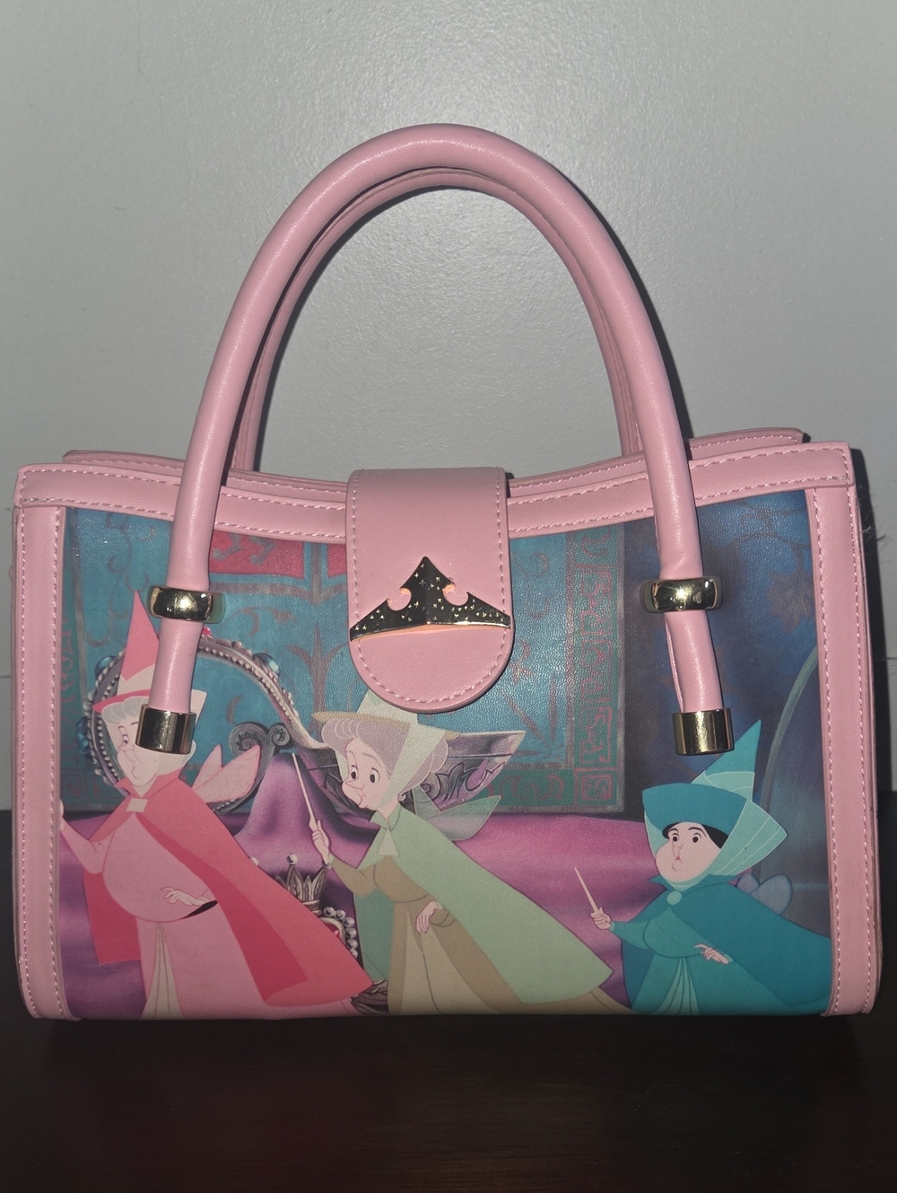 Loungefly Pink Illustrated Satchel Sleeping Beauty